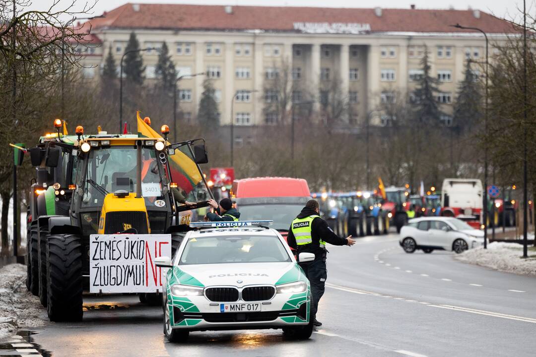Ūkininkai palieka sostinę