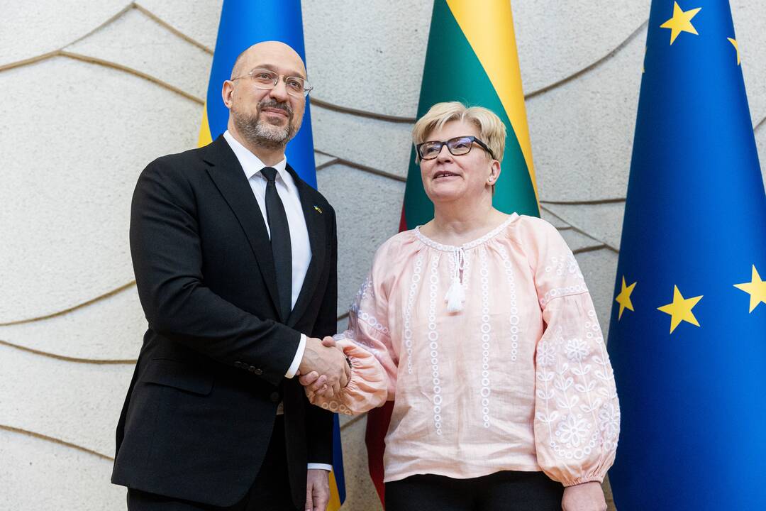 I. Šimonytė susitiko su Ukrainos premjeru D. Šmyhaliu
