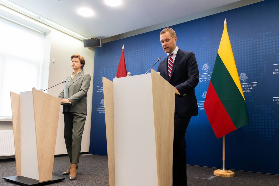 Baiba Bražė ir Gabrielius Landsbergis