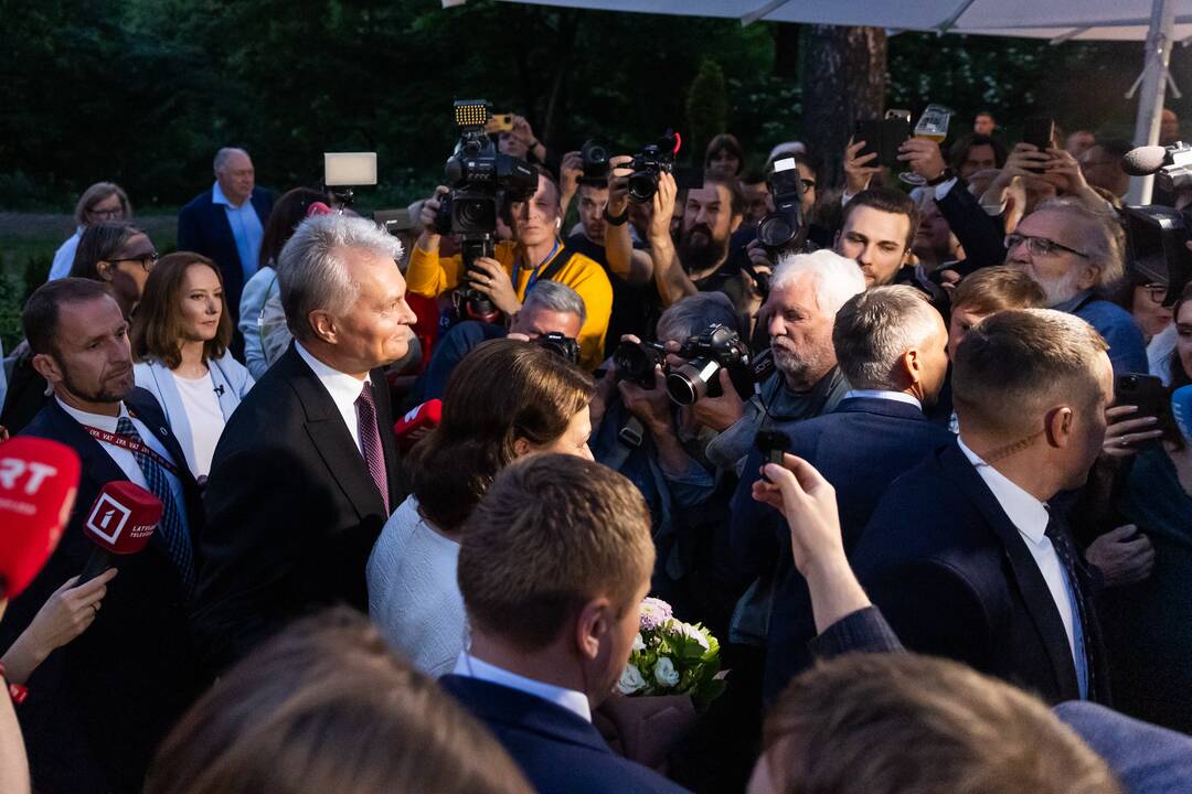 G. Nausėda atvyko į rinkimų štabą