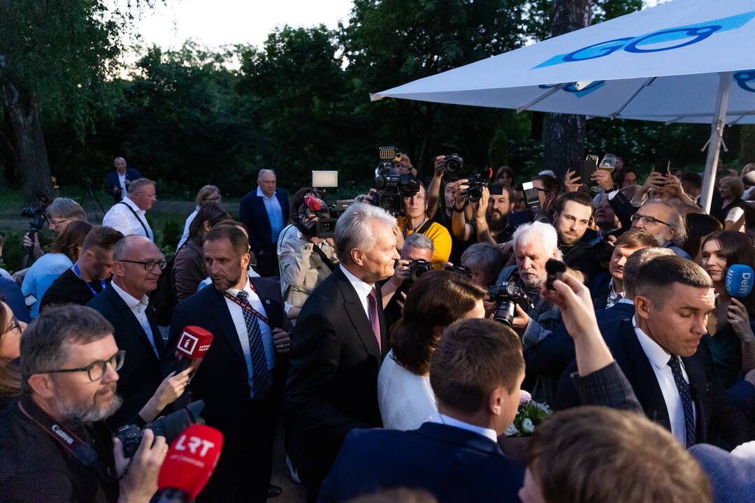 G. Nausėda atvyko į rinkimų štabą