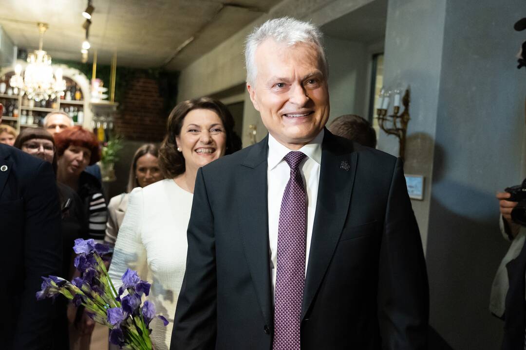 G. Nausėda atvyko į rinkimų štabą