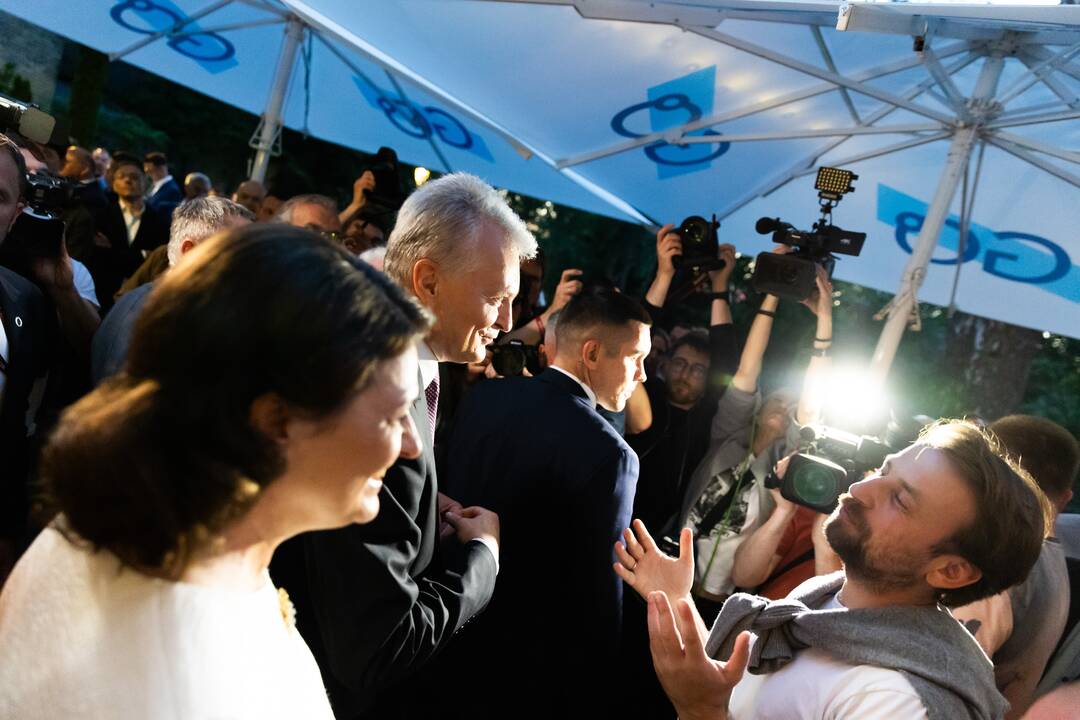 G. Nausėda atvyko į rinkimų štabą