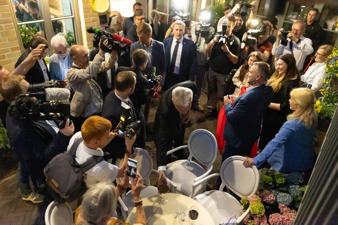 G. Nausėda atvyko į rinkimų štabą