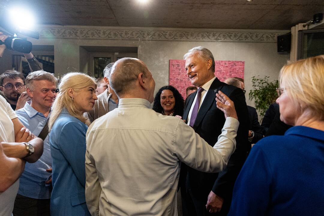 G. Nausėda atvyko į rinkimų štabą