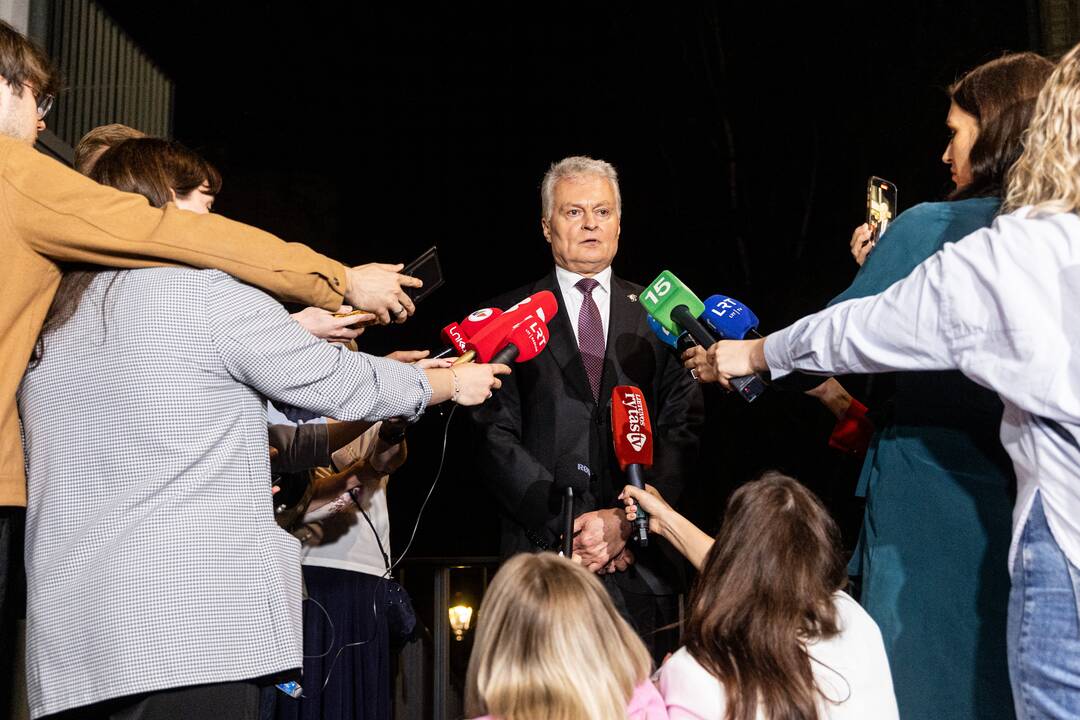 G. Nausėda atvyko į rinkimų štabą
