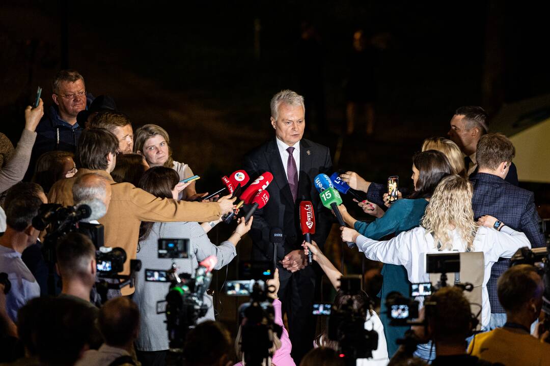 G. Nausėda atvyko į rinkimų štabą