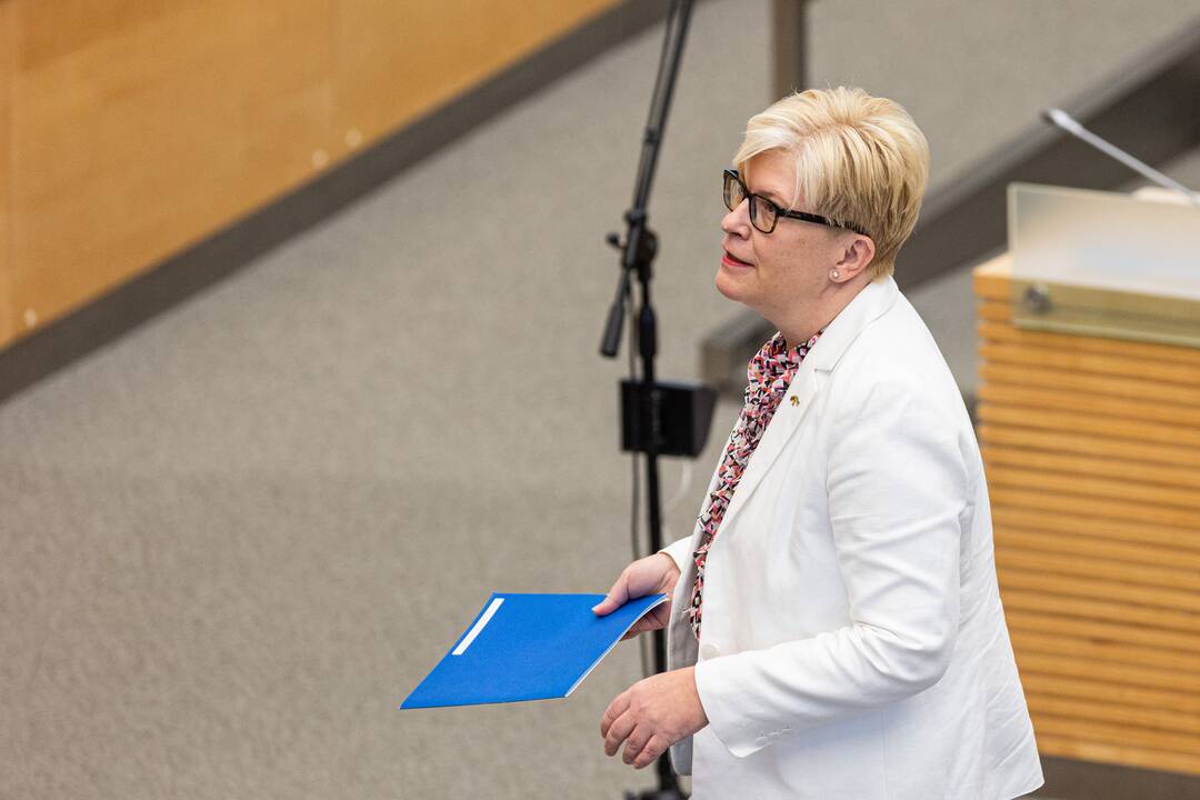 I. Šimonytė tikrinasi pasitikėjimą Seime