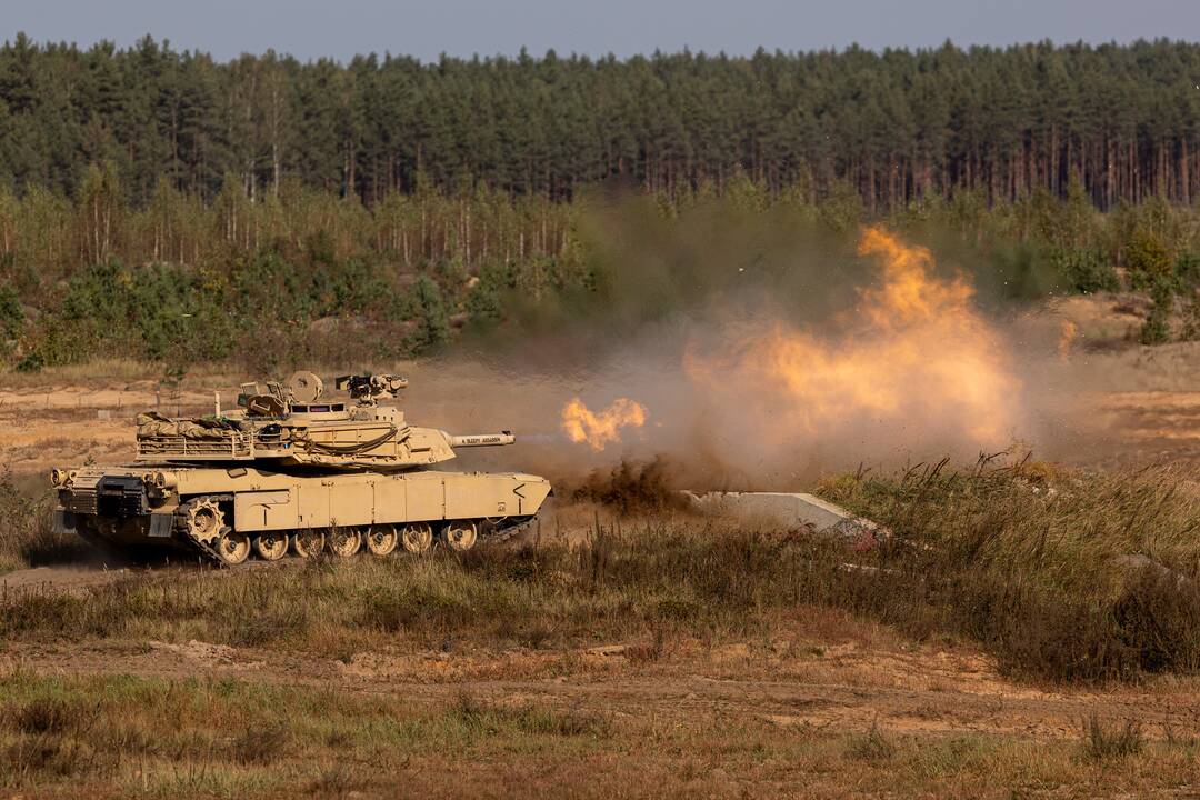 JAV tankų šaudymo pratybos Generolo S. Žukausko poligone