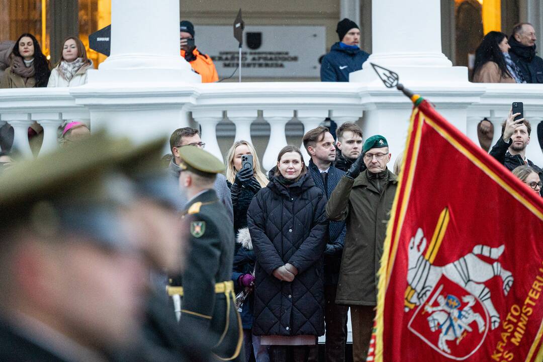 Iškilminga ministrų pasikeitimo ceremonija prie KAM