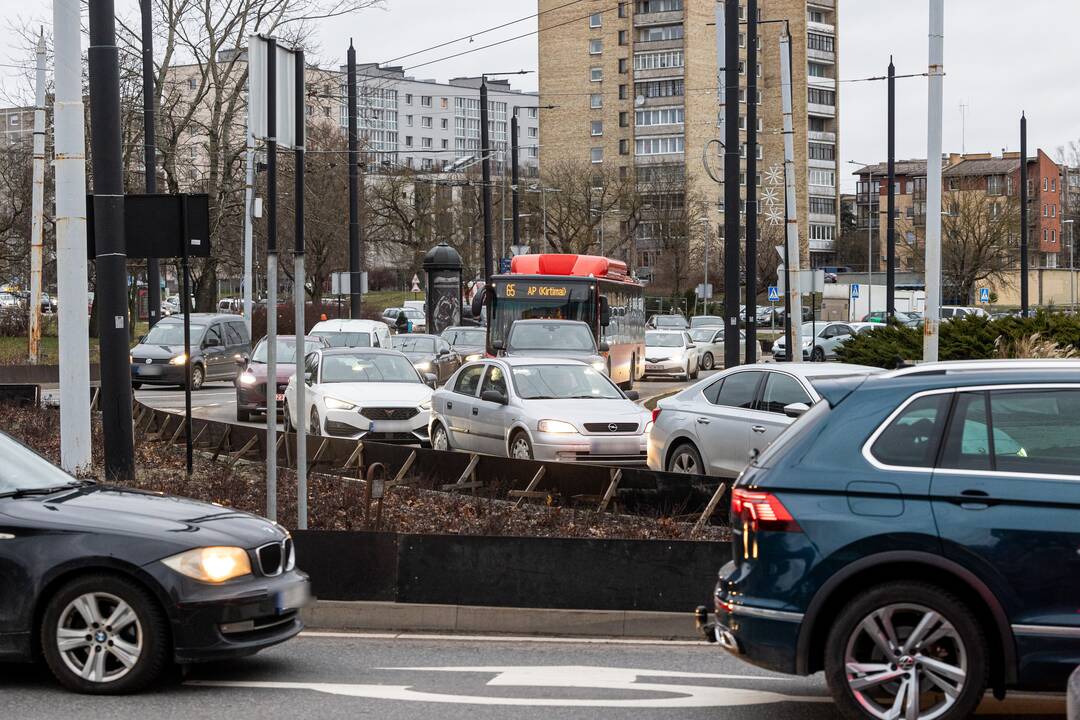 Prieššventinės automobilių spūstys Vilniuje