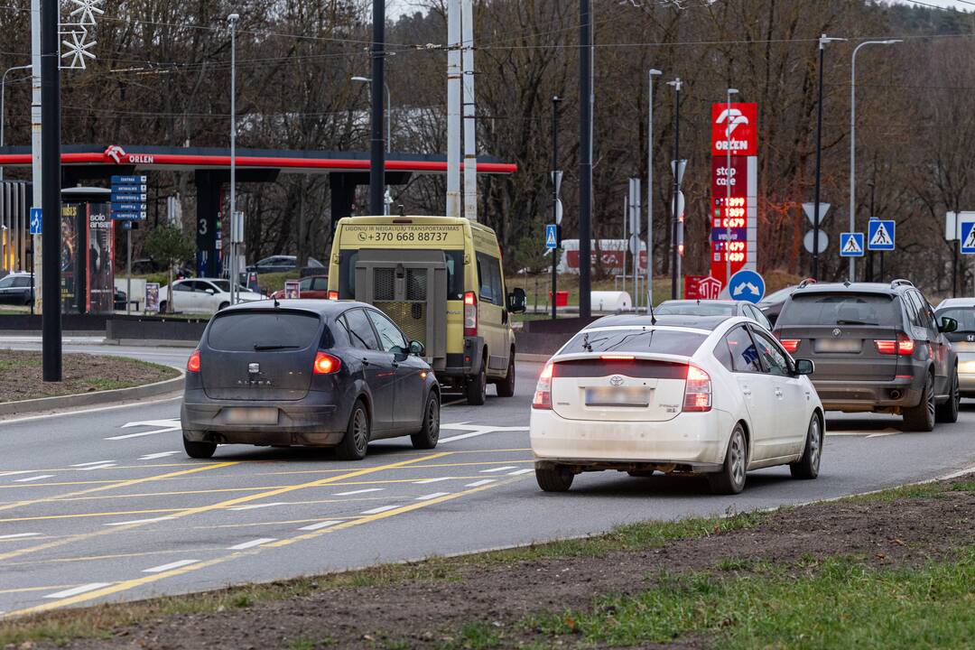 Prieššventinės automobilių spūstys Vilniuje