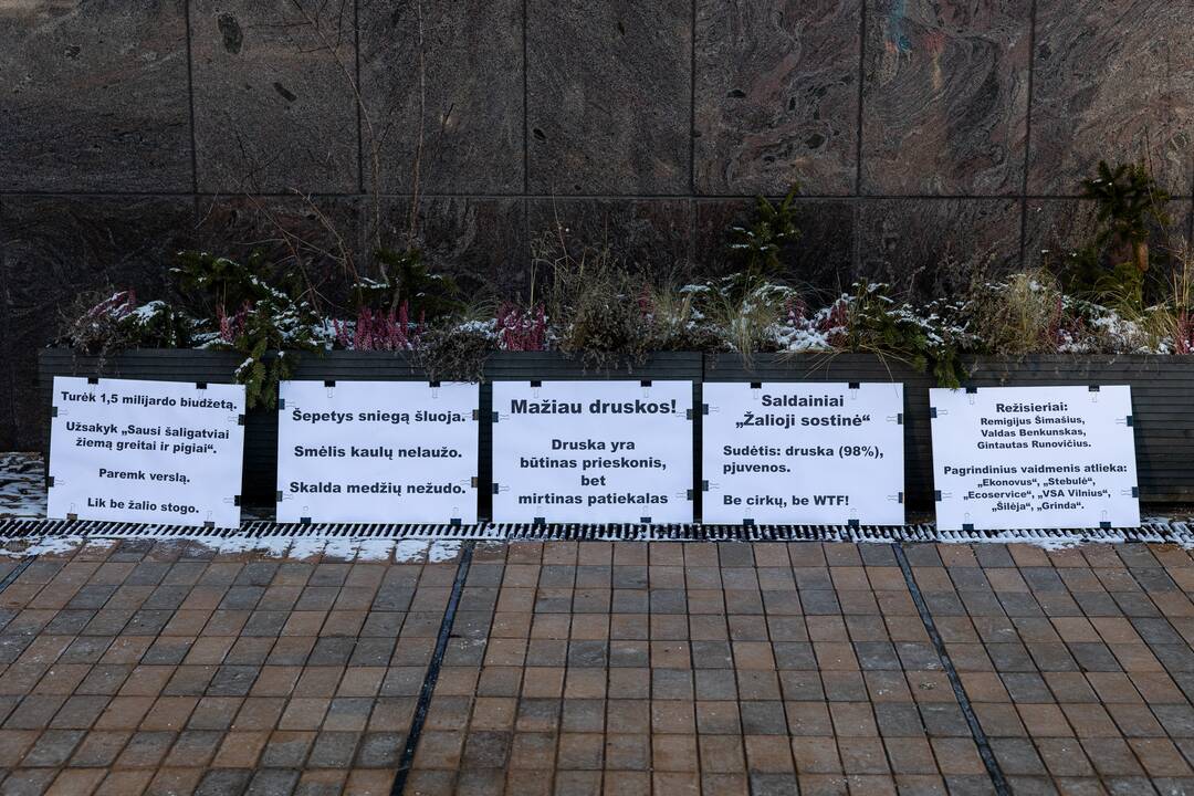 Protestas dėl perteklinio druskos naudojimo prižiūrint gatves