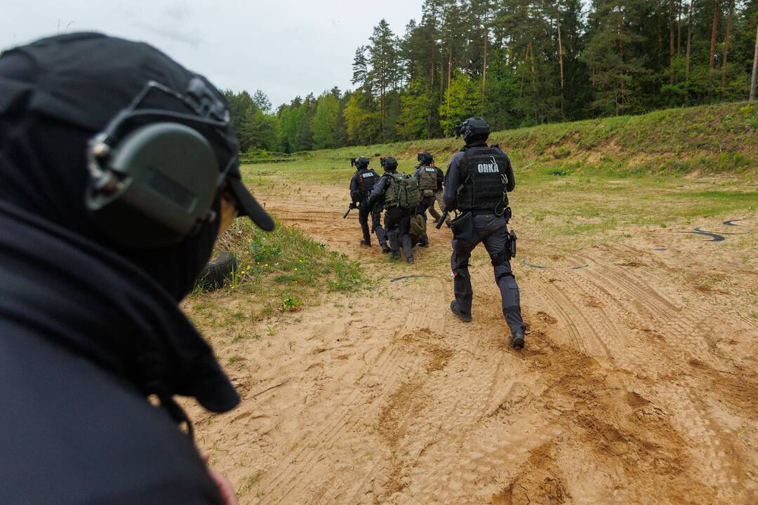 Viešojo saugumo tarnybos pratybos Kauno rajone