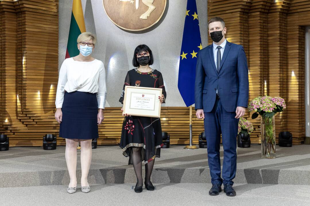 Dvylikai kūrėjų įteiktos Vyriausybės kultūros ir meno premijos
