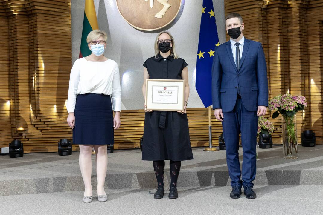 Dvylikai kūrėjų įteiktos Vyriausybės kultūros ir meno premijos