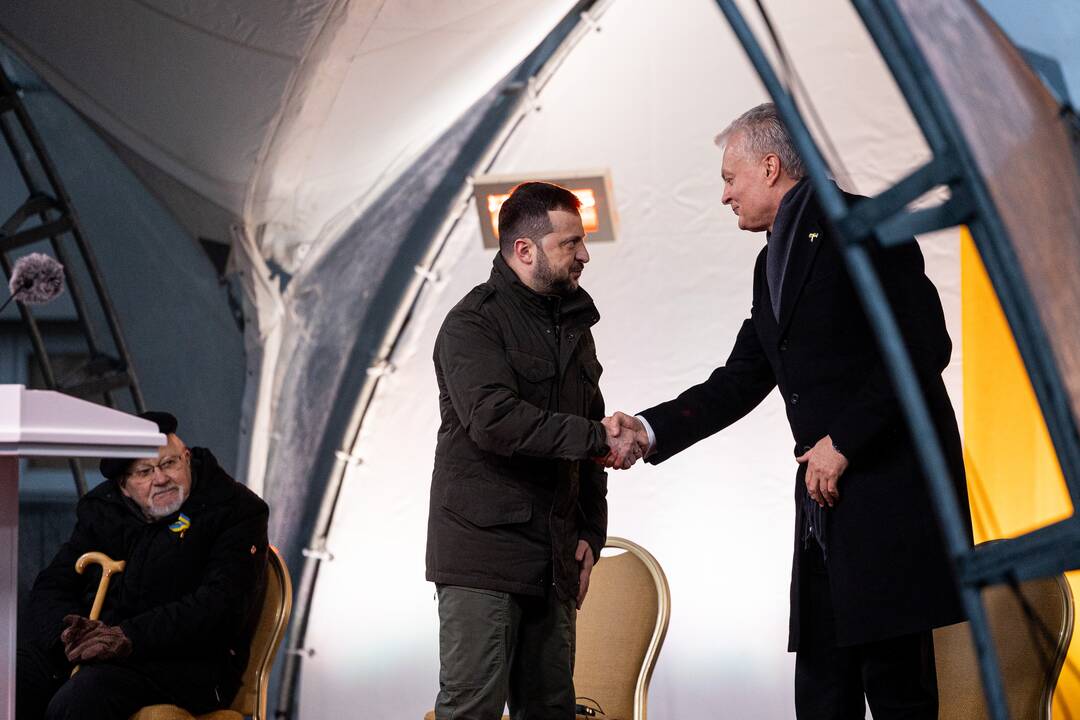 V. Zelenskis ir G. Nausėda kreipėsi  į Lietuvos žmones