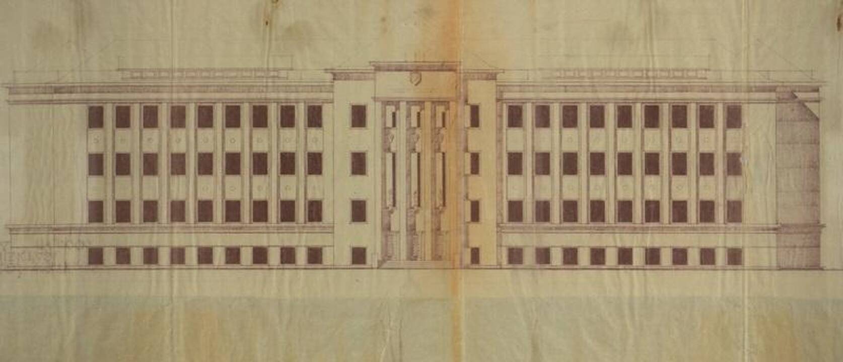 M.Bruskienės mūrinio trijų aukštų gyvenamojo namo K.Donelaičio ir E.Ožeškienės gatvių kampe (dab. K.Donelaičio g. 78 / E.Ožeškienės g. 14) projektas. 