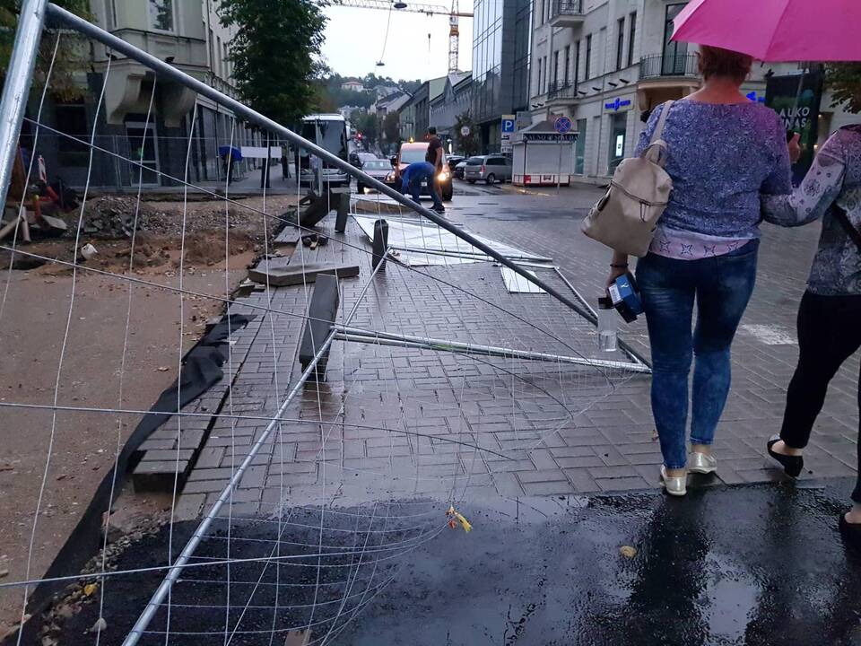 Kauną nuplovė smarkus lietus