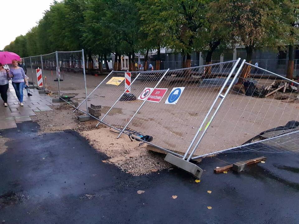 Kauną nuplovė smarkus lietus