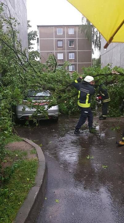 Kauną nuplovė smarkus lietus