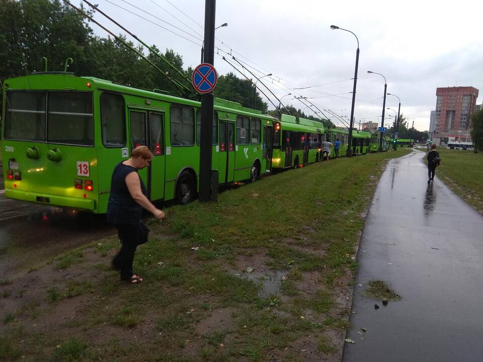 Kauną nuplovė smarkus lietus