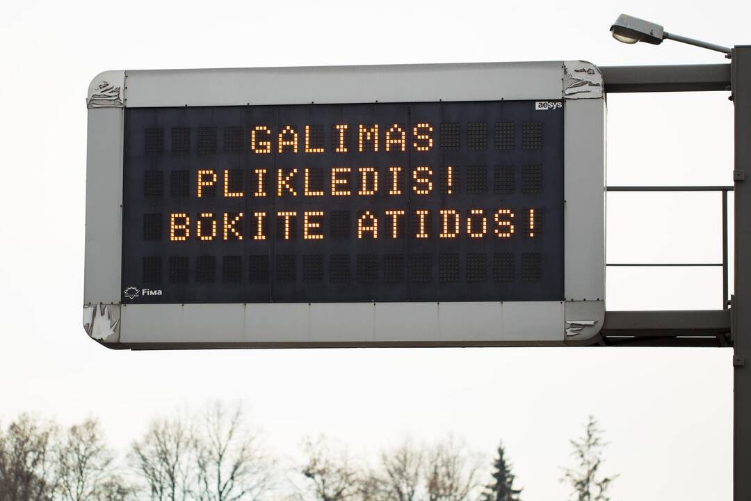 Šilalės ir Raseinių rajonuose eismą sunkina pilkledis