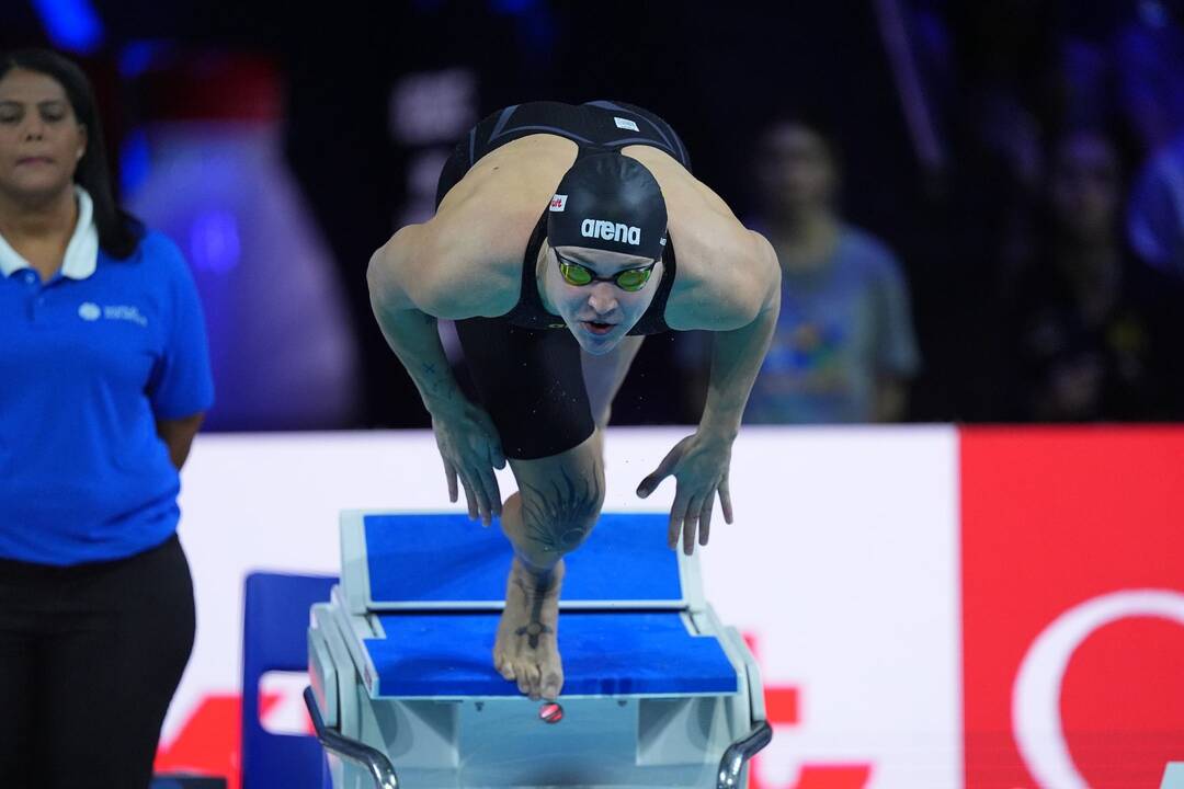 Tang Qianting (kairėje), Rūta Meilutytė ir Lilly King