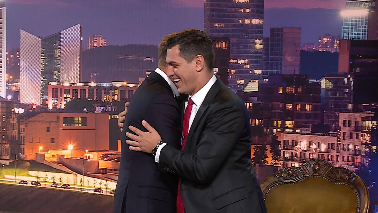 Mindaugas Stasiulis (kairėje) Dijora Petrikonytė ir Justinas Jankevičius