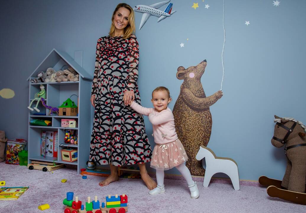 Agnė Grudytė su dukra Ieva