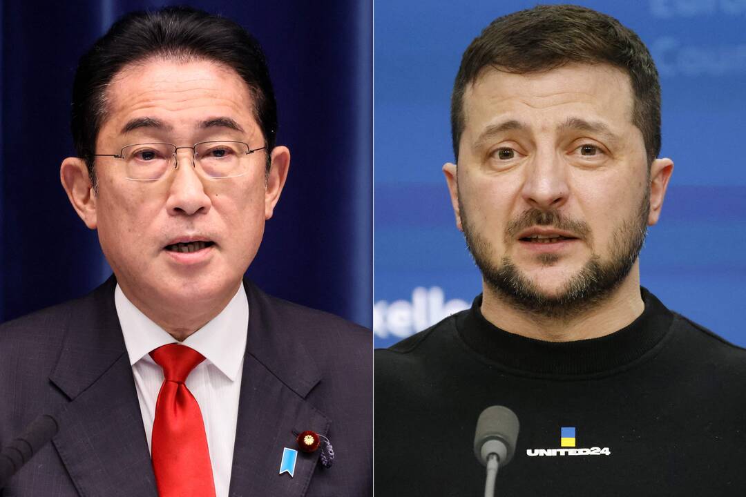 Fumio Kishida ir Volodymyras Zelenskis