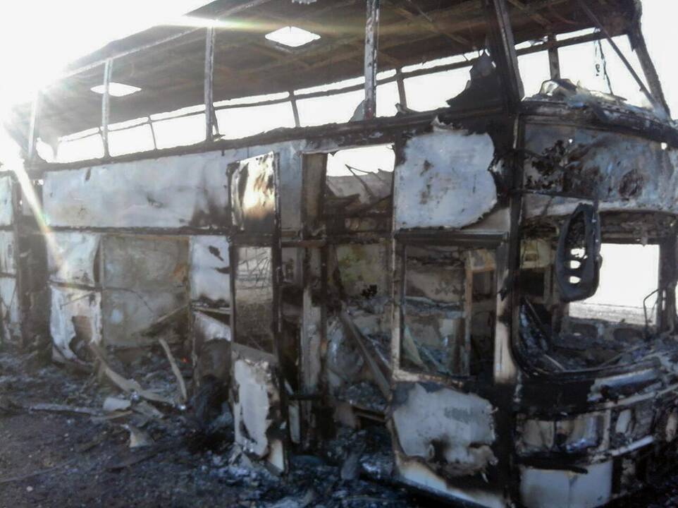 Kazachstane užsiliepsnojus autobusui žuvo mažiausiai 52 žmonės