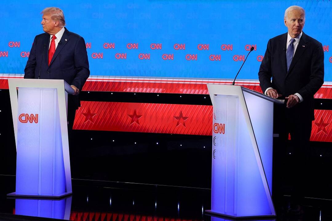 Donaldas Trumpas (kairėje) ir Joe Bidenas