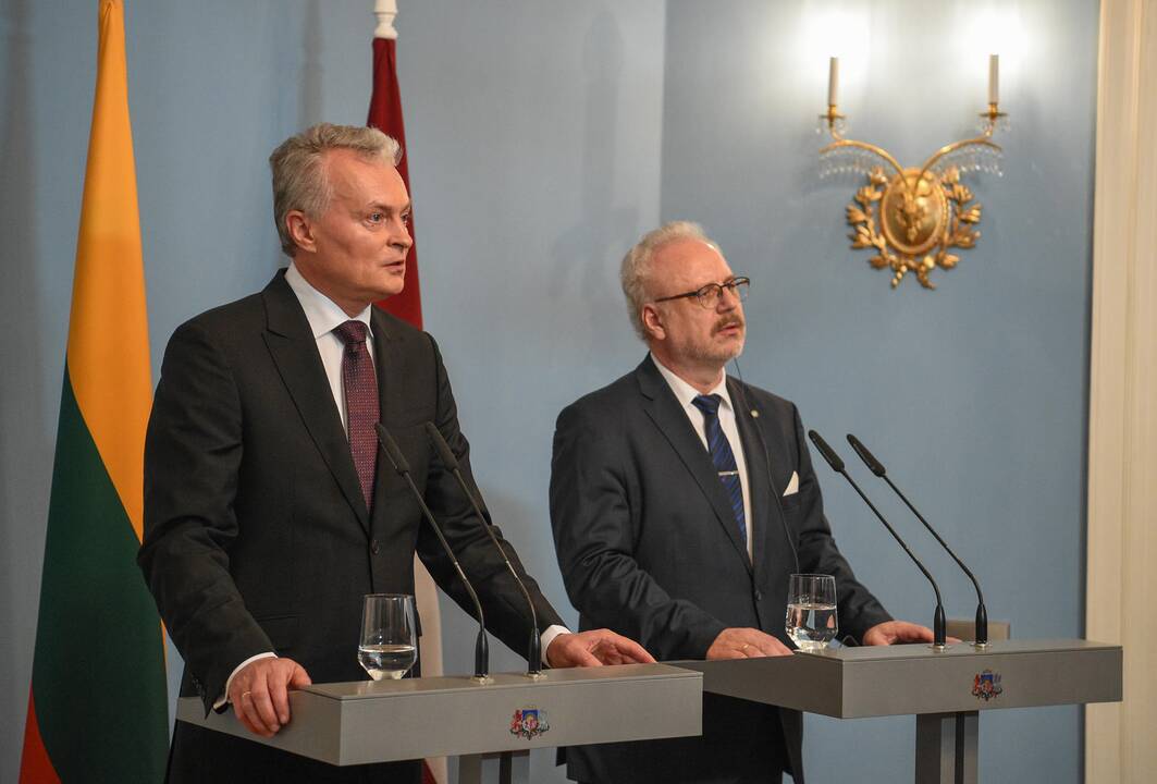 G. Nausėda susitiko su Latvijos prezidentu E. Levitu