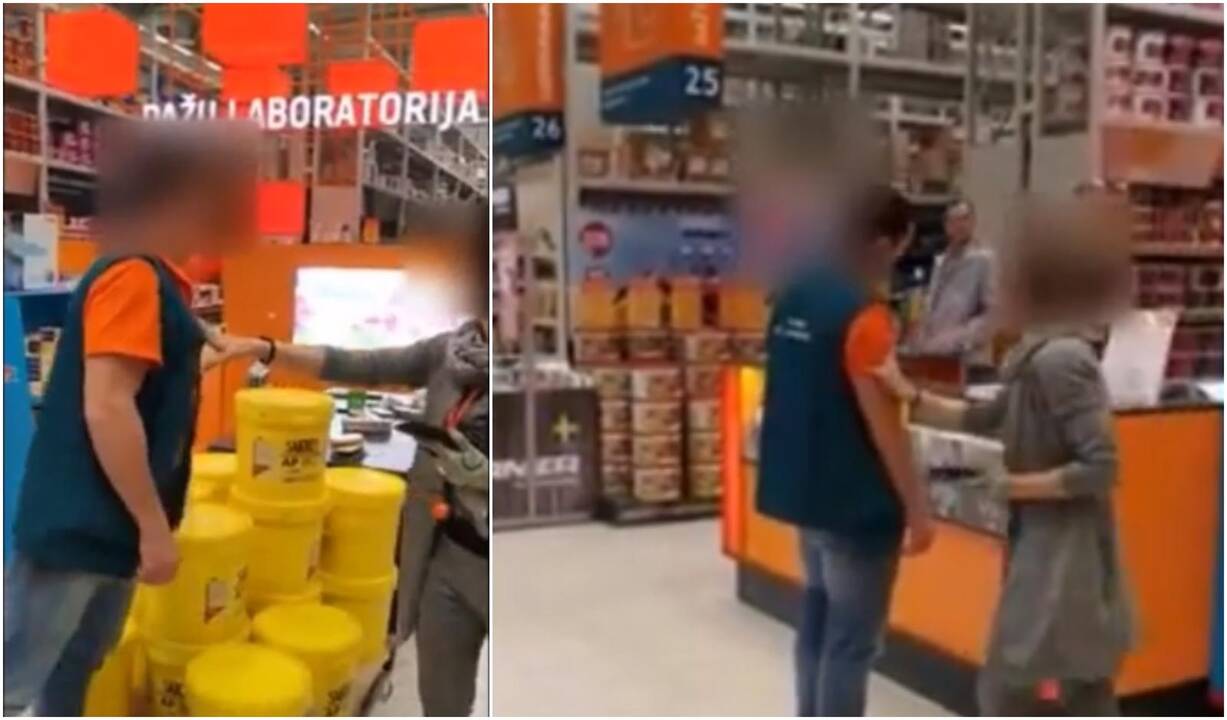 Kauno „Ermitažo“ darbuotojas iškeikė ir grasino klientui (vaizdo įrašas)