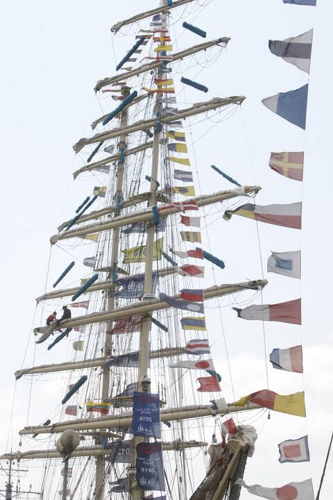 Regata pasiekė Klaipėdą: burlaiviai – įspūdingi