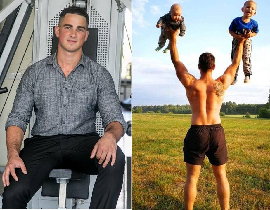 Arnoldas neretai sportuoja su savo sūnumis.