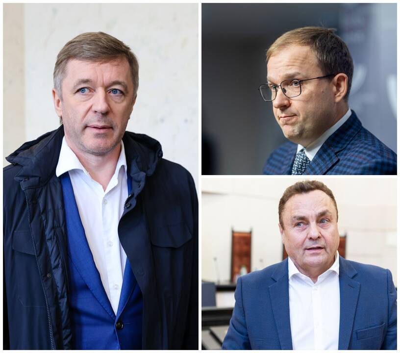 Ramūnas Karbauskis (kairėje), Vytautas Gapšys (viršuje), Petras Gražulis (apačioje)