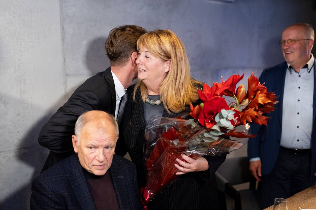 S. Skvernelis, R. Karbauskis, I. Vėgėlė atvyko į socialdemokratų štabą