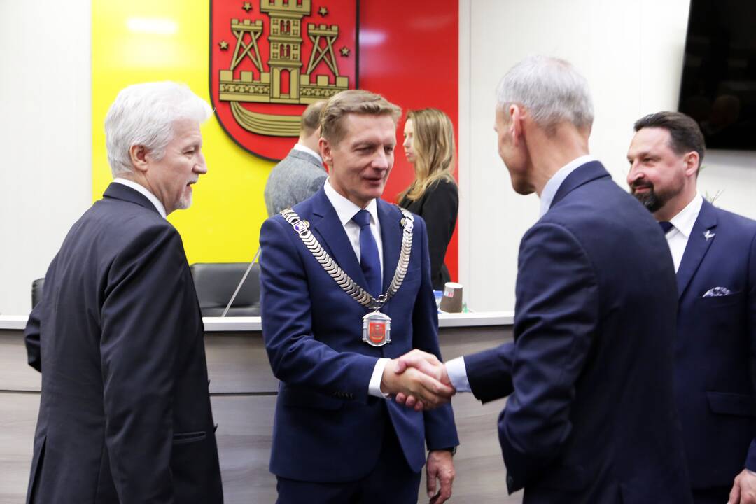 Pirmasis naujai išrinktos Klaipėdos tarybos posėdis