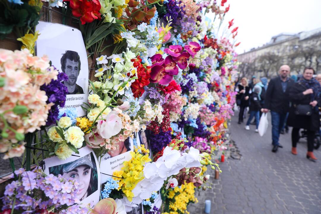 Lvivo centre esantis monumentas žuvusiems Ukrainoje