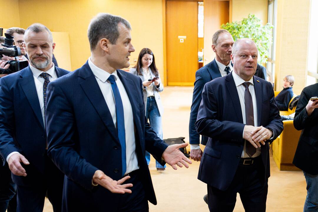 Gintautas Paluckas (kairėje) ir Saulius Skvernelis