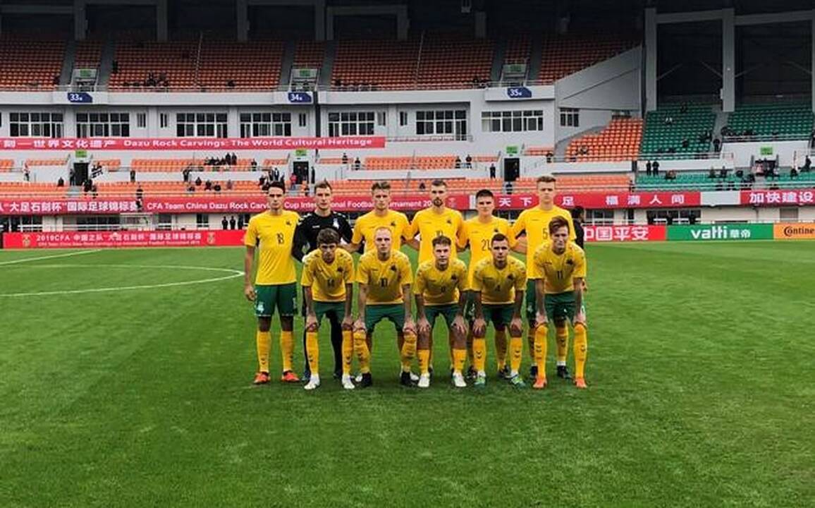 Lietuvos jaunimo futbolo rinktinė turnyrą Kinijoje pradėjo lygiosiomis