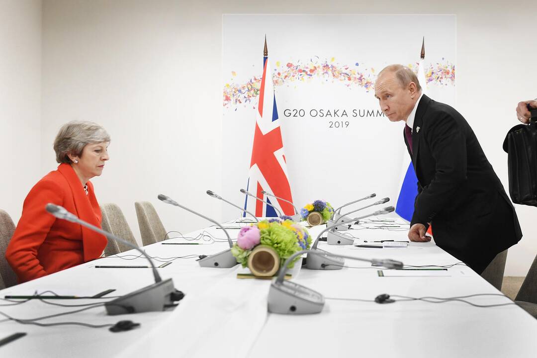 Theresa May ir Vladimiras Putinas