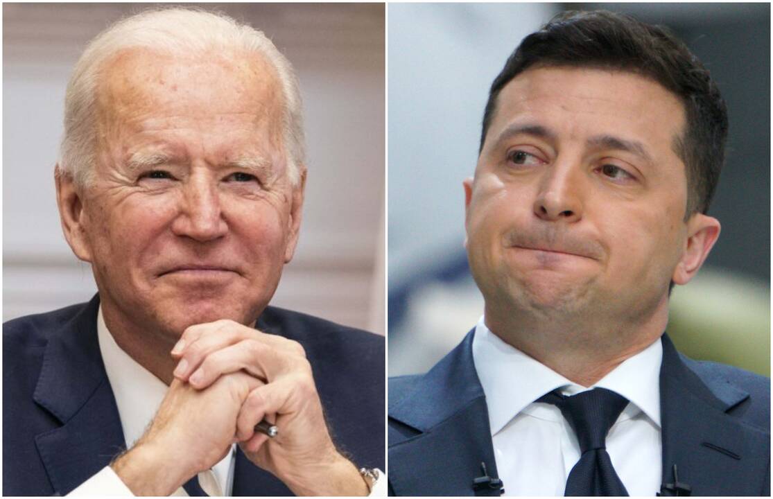 Volodymyras Zelenksis ir Joe Bidenas