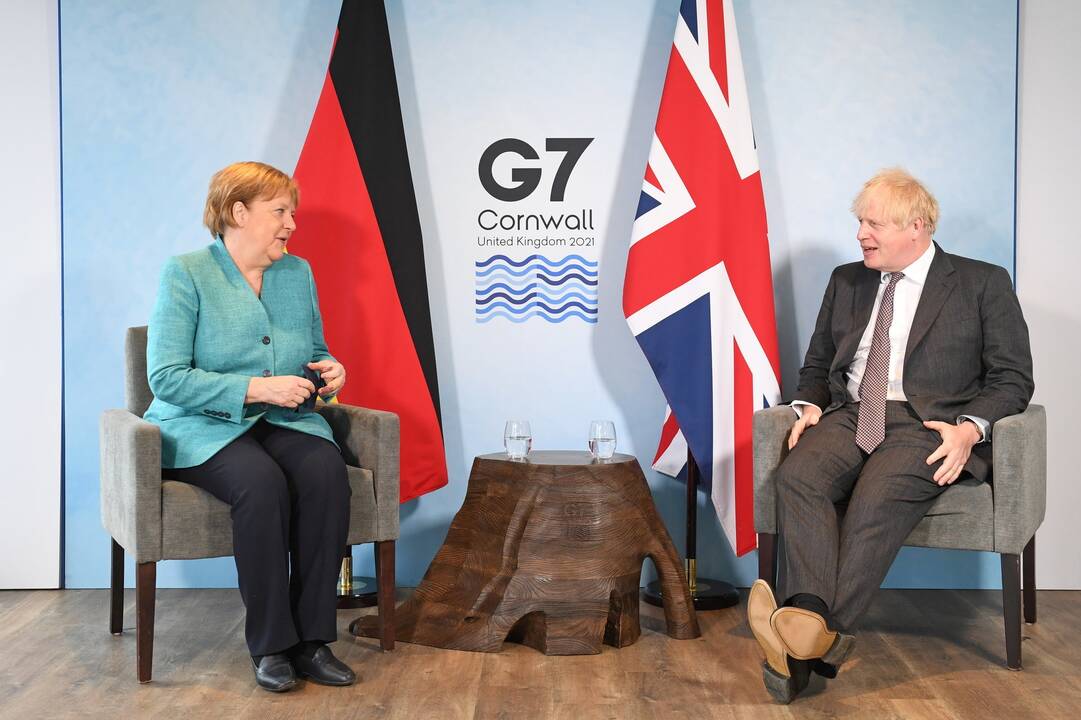 Angela Merkel ir Borisas Johnsonas