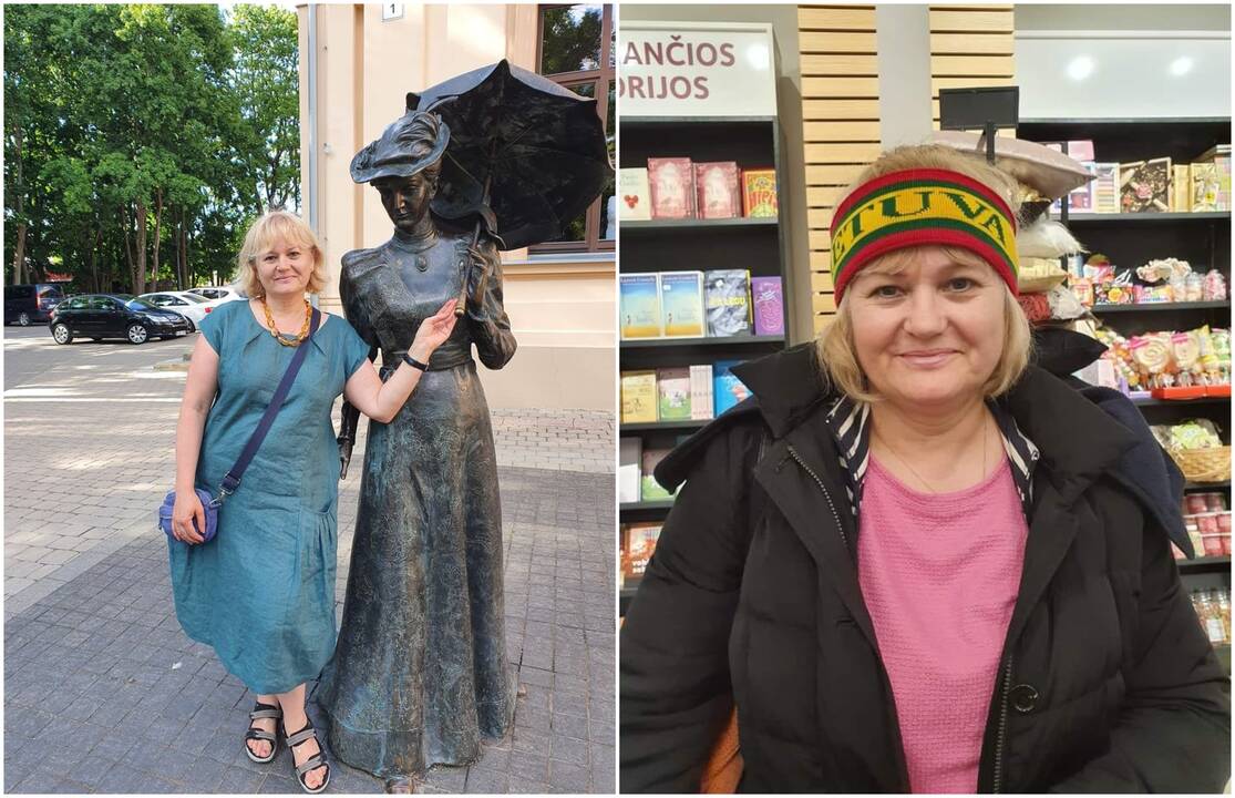 Jausmai: grįžusi atostogų J.Kokkalis fotografavosi prie širdžiai mielų vietų, viena jų – skulptūra prie Palangos koncertų salės.