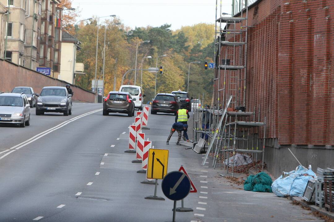 Remontas: numatoma, kad eismas Herkaus Manto gatvėje bus iš dalies ribojamas iki lapkričio pabaigos.