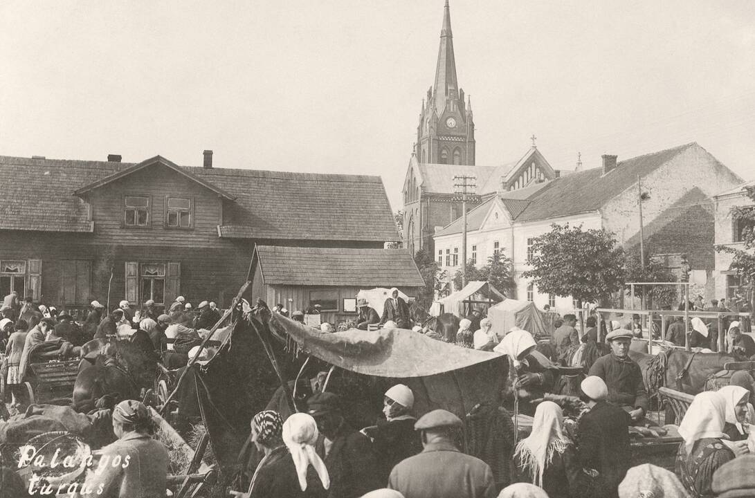Palanga maždaug 1930 m. Vaizdas iš lėktuvo.