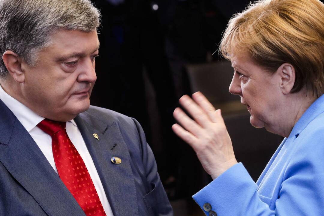 Angela Merkel ir Petro Porošenka